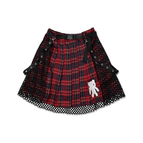 ACDC RAG Gloomy Bear Dark Pleated Japanese Goth Skirt - Picture 1 of 3